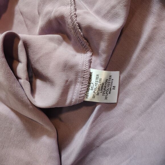 Floral Puff Sleeve Chiffon Mini Dress Purple Cottagecore Fairy Size M - Picture 7 of 10